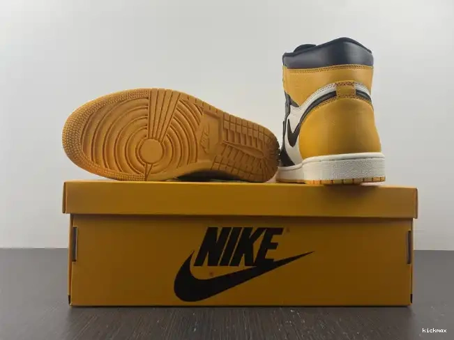 Rep MAX Yellow OG Jordan 1 555088-711 Toe High Air 0615